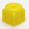Male vented cap, yellow. Material: Polyethylene. Model 1257